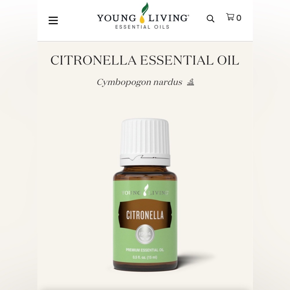 Young Living Citronella Essential Oil 15ml, New
